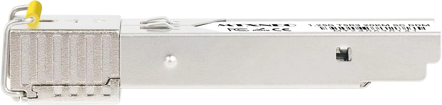 یک جفت فرستنده و گیرنده 1.25G SFP WDM SC Bidi، ماژول فیبر تک حالته Simplex 1000Base-BIDI SMF 1310nm/1550nm DDM تا 20 کیلومتر برای سیسکو GLC-BX-D، Ubiquiti UniFi UF-SM-1G-S، Mikrotik و غیره