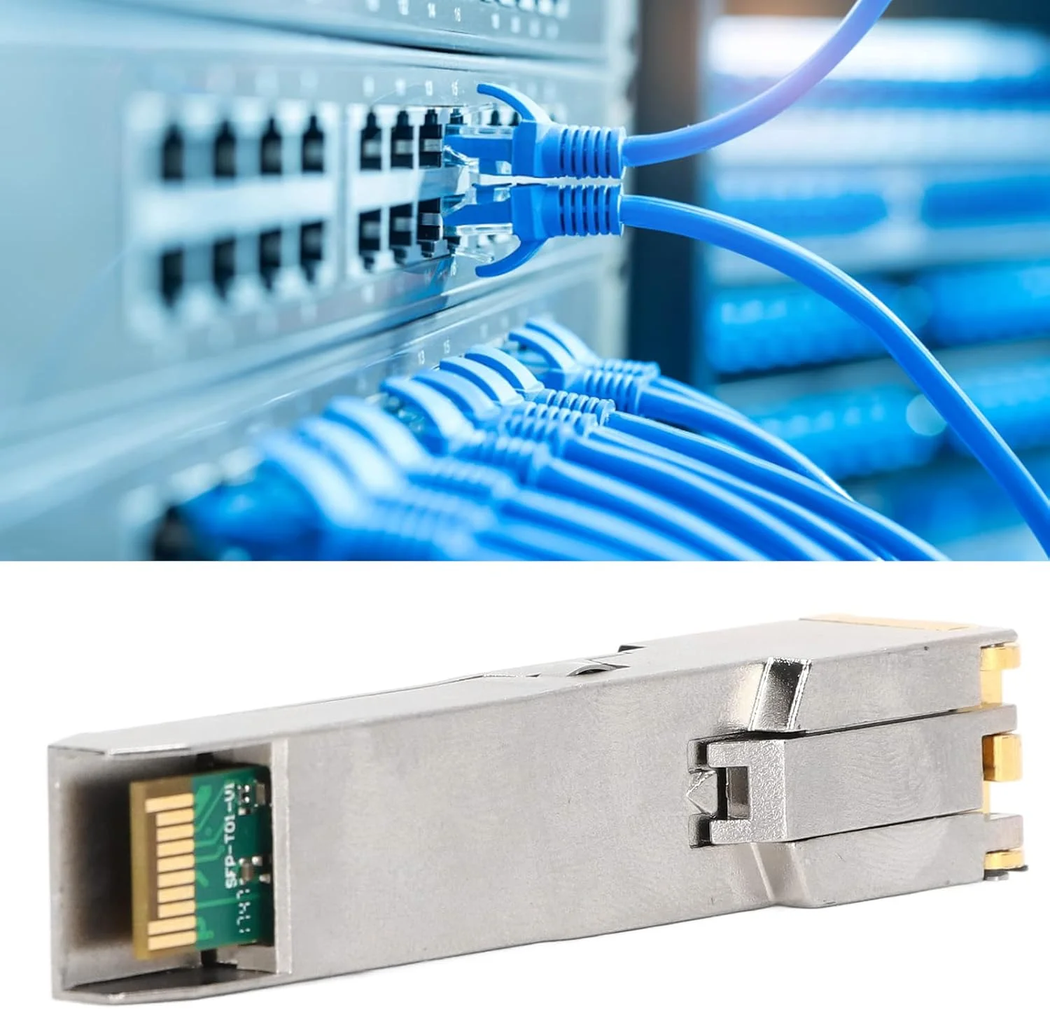 فرستنده و گیرنده شبکه فیبر دوگانه، محفظه آلیاژ روی ماژول نوری برای ارتباطات