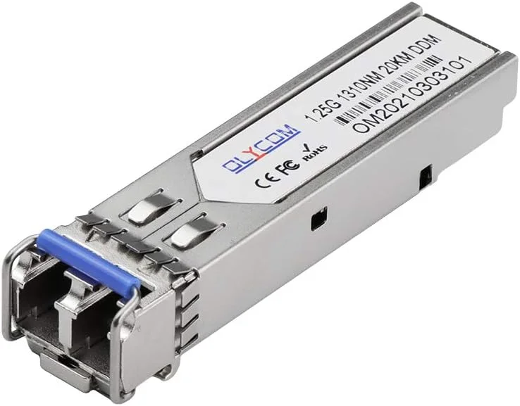 دو عدد ماژول صنعتی SFP 1.25Gb/s فرستنده و گیرنده فیبر 20 کیلومتری Duplex LC 1310nm Single-Mode DDM