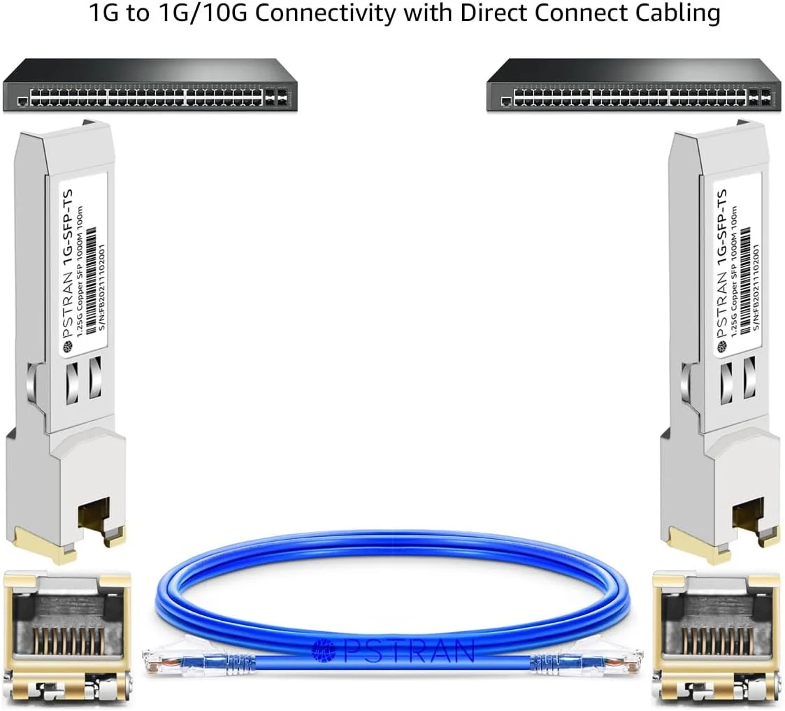 ماژول فرستنده و گیرنده مسی OPSTRAN 1000BASE-T SFP به RJ-45 برای Microtik S-RJ01 10/100/1000M 100m Cat5e/6