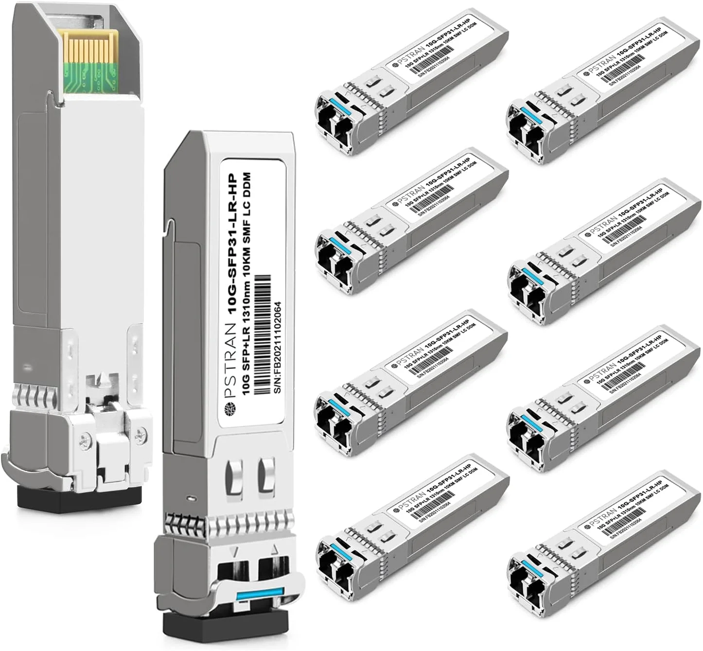 ماژول فرستنده و گیرنده نوری OPSTRAN 10GBASE-LR SFP+ سازگار با HPE Aruba J9151D J9151E JL749A J9151ECM /ProCurve J9151A 10G SFP+ LR 1310nm 10km DDM Duplex LC SMF بسته 10 عددی
