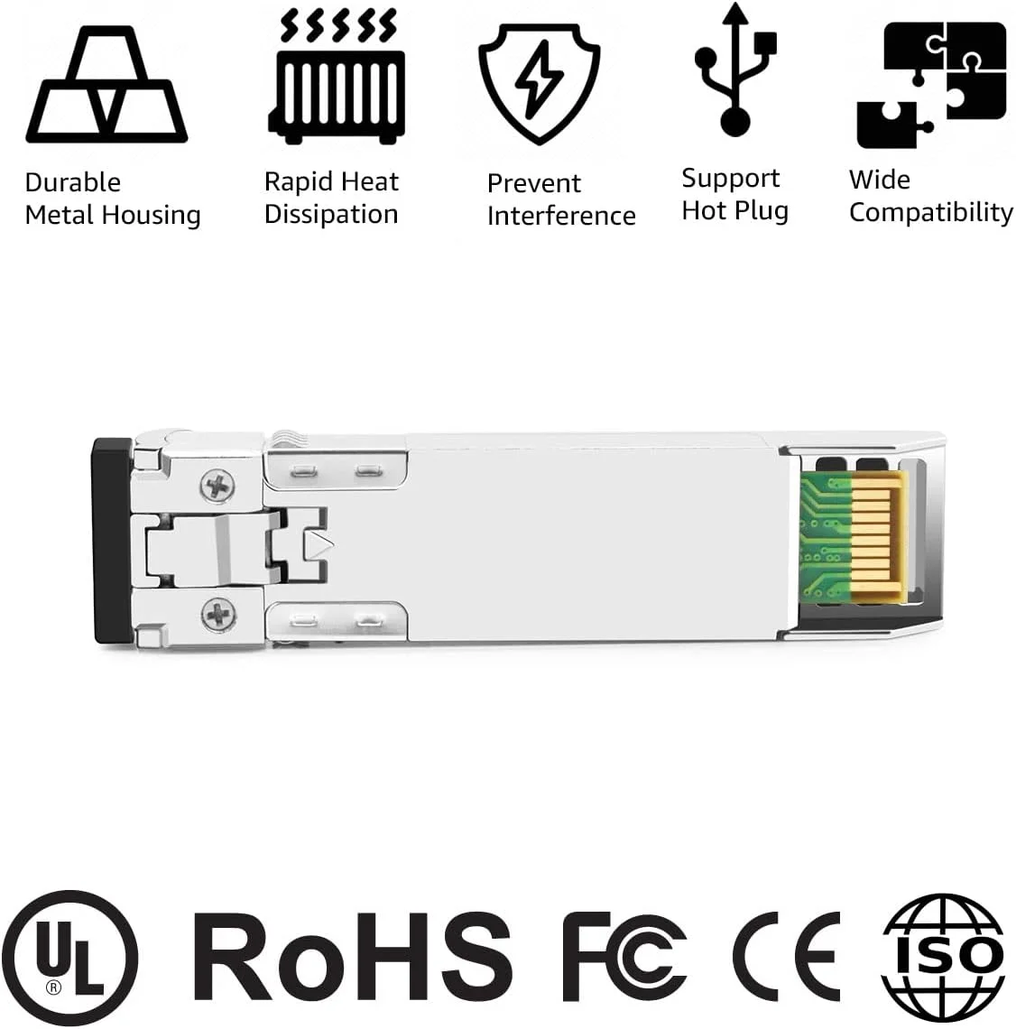 ماژول فرستنده و گیرنده نوری OPSTRAN 10GBASE-LR SFP+ سازگار با HPE Aruba J9151D J9151E JL749A J9151ECM /ProCurve J9151A 10G SFP+ LR 1310nm 10km DDM Duplex LC SMF بسته 10 عددی