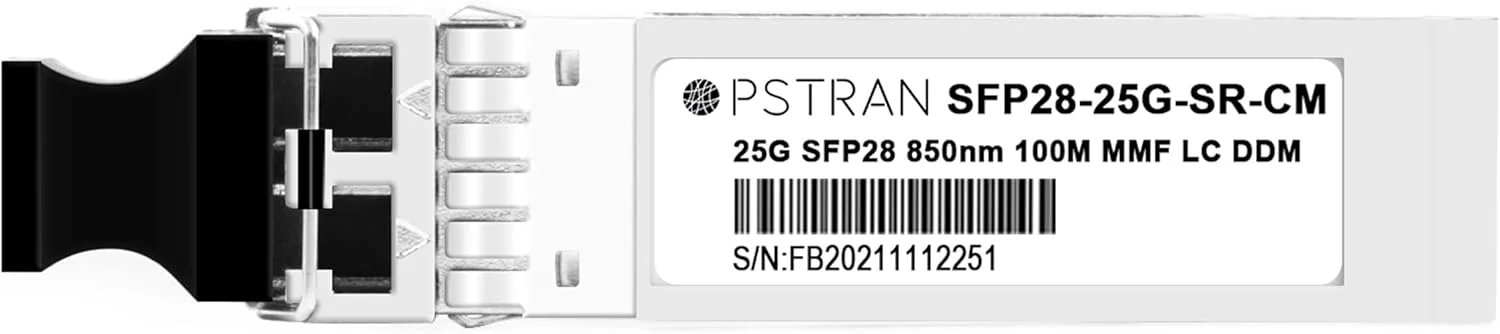ماژول فرستنده و گیرنده نوری 25G SFP28 SR برای سیسکو SFP-25G-SR-S، SFP-10/25G-CSR-S، مراکی، یوبیکویتی، Qnap، 10G/25GBASE-SR SFP28، 850 نانومتر، 100 متر، DOM، دوبلکس LC، MMF