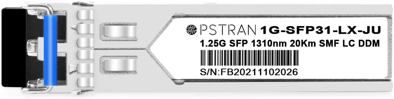 ماژول فرستنده-گیرنده 1.25G SFP LX سازگار با Juniper QFX-SFP-1GE-LX EX-SFP-1GE-LX SRX-SFP-1GE-LX 1000Base-LX/LH سینگل مود مینی GBIC 1310nm SMF 10km/20km LC DOM