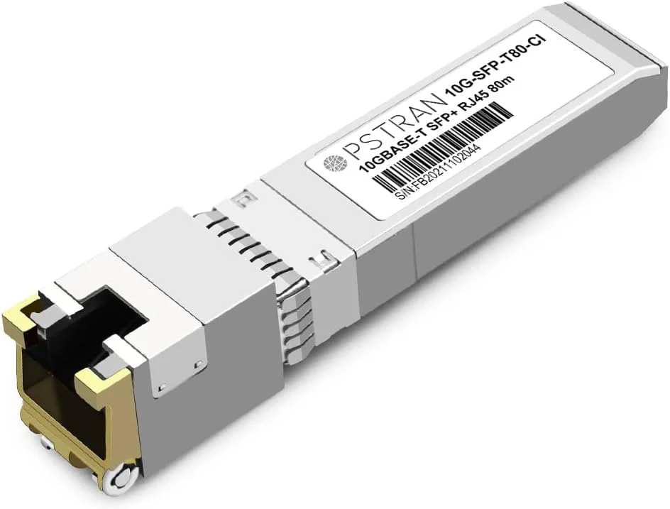 ماژول فرستنده و گیرنده مسی 10GBASE-T SFP+ به RJ45 سازگار با Dell SFP-10G-T80 Dell Force10 GP-10GSFP-T80 10G SFP+ 80m Cat6a/7