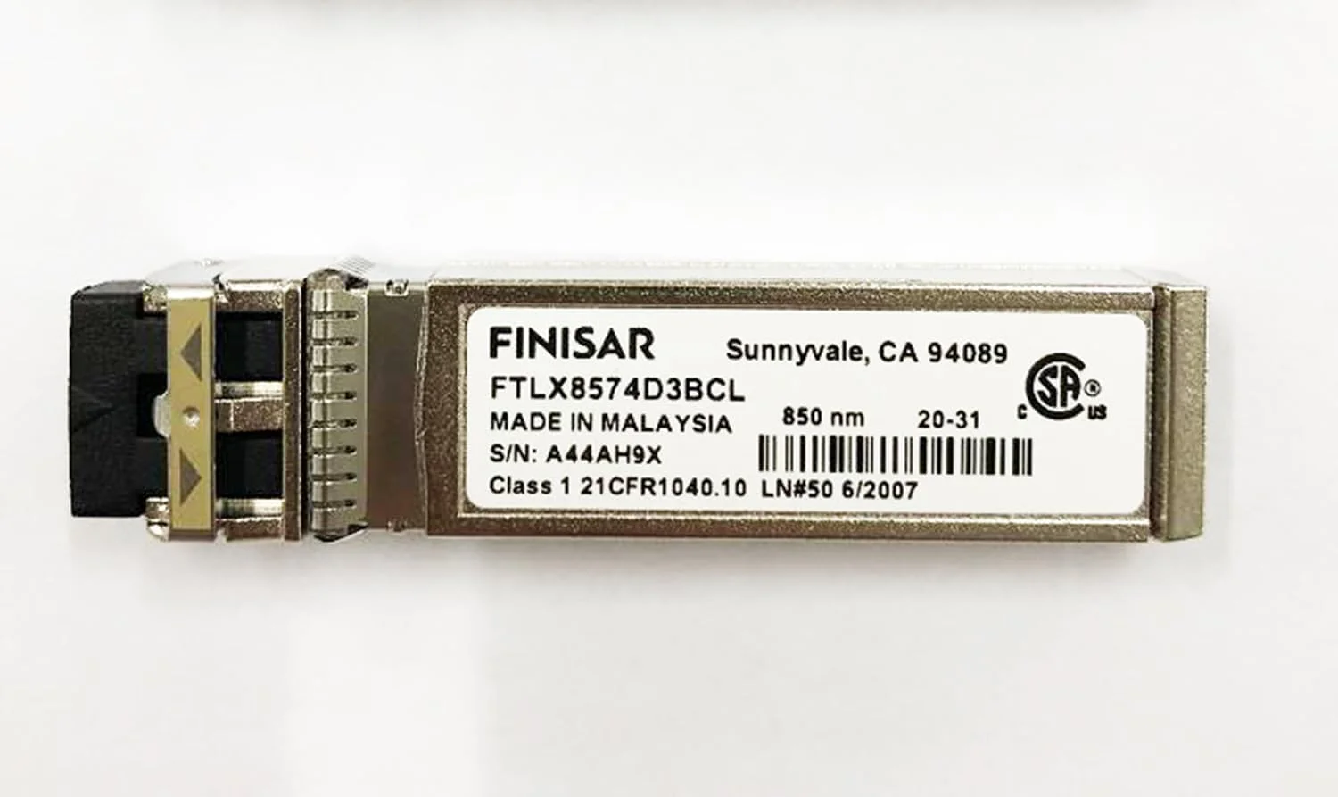 فرستنده و گیرنده نوری جدید 10Gb/s LC SFP Finisar FTLX8574D3BCL 850nm Multimode 400m 10GBASE-SR/SW 10gb Fiber SFP+ Mini GBIC Module