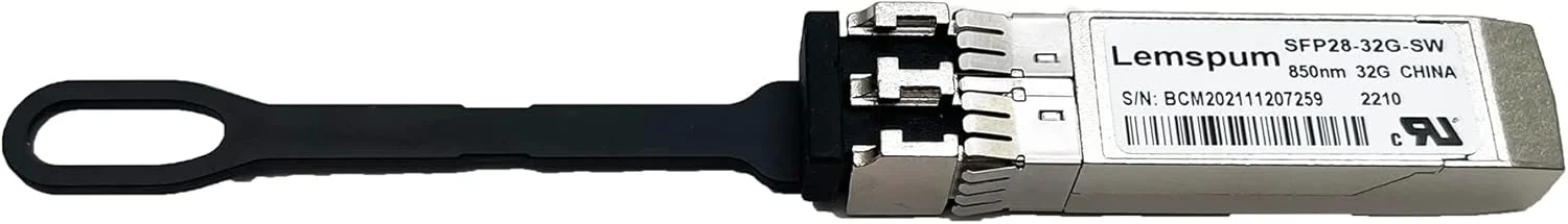 فرستنده و گیرنده نوری 32GE SR SW SFP28 سازگار با Brocade 57-1000333-01 ماژول 32GFC SFP با طول موج 850 نانومتر تا 100 متر برای سوئیچ و سرور