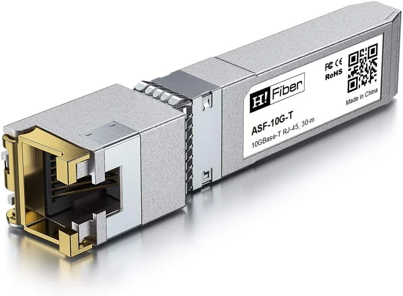 ماژول 2 عددی 10Gb SFP+ به RJ45، فرستنده و گیرنده اترنت مسی 10Gbase-T SFP+ پشتیبانی از 10G/5G/2.5G/1.25G، سازگار با Dell GP-10GSFP-T، TP-Link TL-SM5310-T، Ubiquiti، Unifi و غیره، Cat6a/Cat7، 30 متر