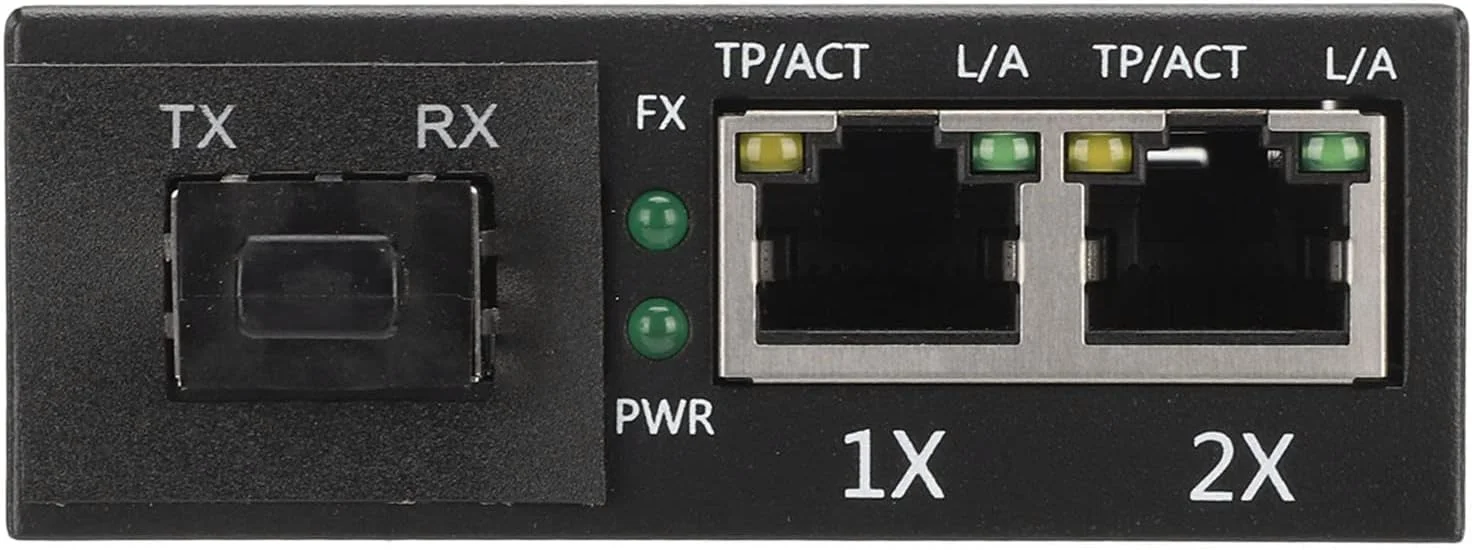 فرستنده و گیرنده فیبر اترنت Pokerty9، فرستنده و گیرنده فیبر 100-240 ولت، مذاکره خودکار اتصالات گیگابیتی، استفاده آسان برای خانه (دوشاخه بریتانیا)