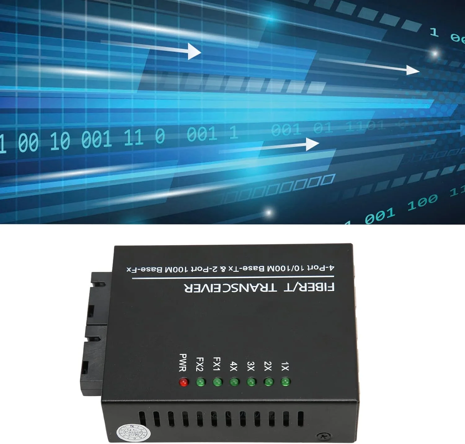 فرستنده و گیرنده فیبر نوری Pokerty9، فرستنده Tx1310nm/Rx1550nm 100-240V طراحی ماژولار فشرده تک فیبر تک حالته (دوشاخه UK)