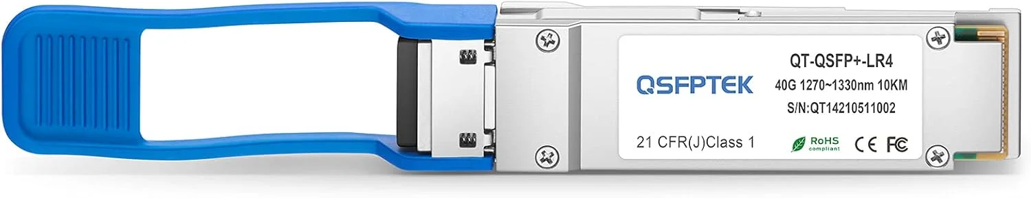 ماژول QSFP+ 40G با کانکتور LC، فرستنده و گیرنده تک حالته 40GBASE-LR4 برای Juniper Networks QSFPP-40GBASE-LR4/EX-QSFP-40GE-LR4، دارای 4 لاین CWDM، برد 10 کیلومتر، با DDM
