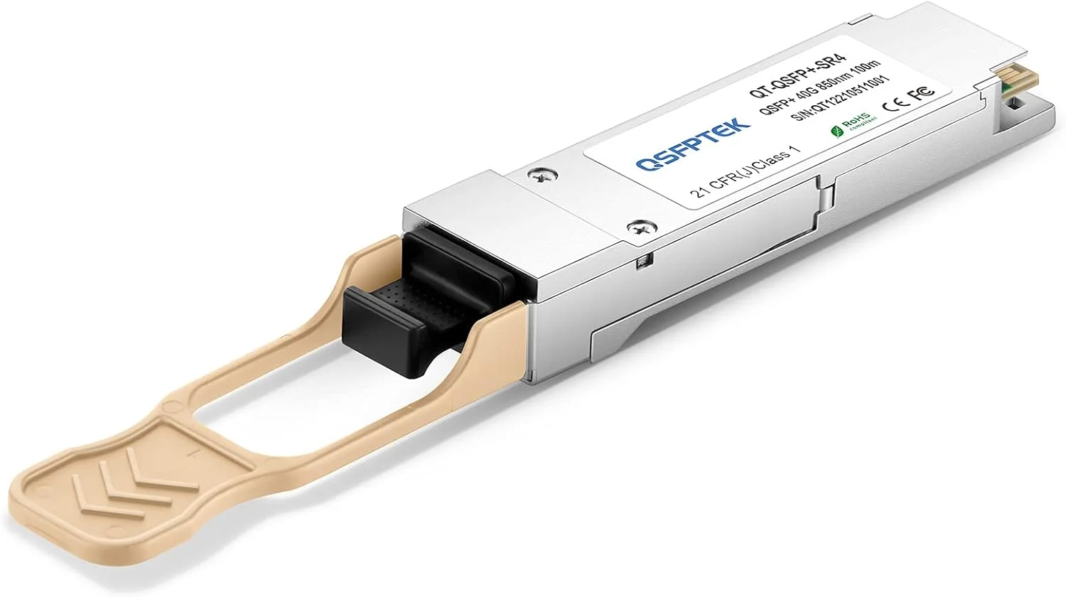 ماژول QSFPTEK 40G QSFP+ MTP/MPO فرستنده و گیرنده چند حالته 40GBASE-SR4 برای Juniper Networks EX-QSFP-40GE-SR4/QSFPP-40GBASE-SR4 (850nm, 150m, با DDM)