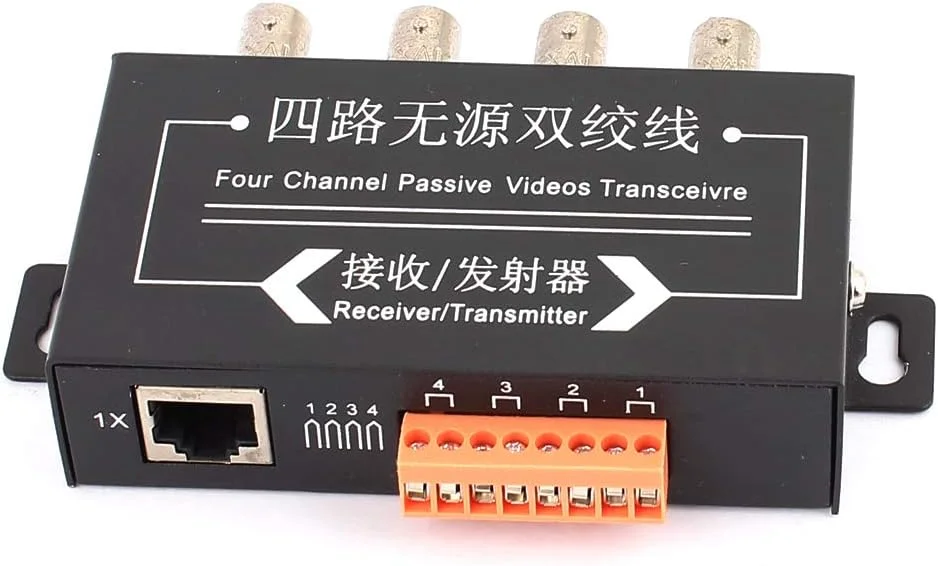 مبدل غیرفعال یکپارچه 4 کانال BNC به RJ45 UTP بالون ویدئویی با کیفیت بالا