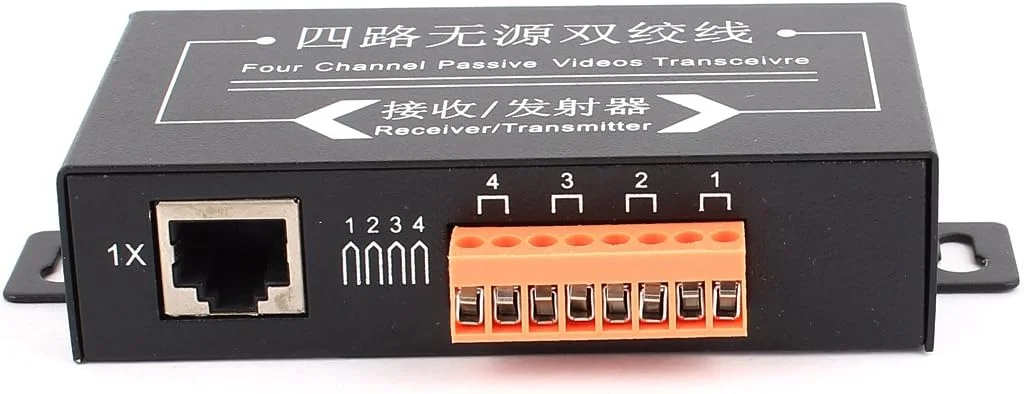 مبدل غیرفعال یکپارچه 4 کانال BNC به RJ45 UTP بالون ویدئویی با کیفیت بالا