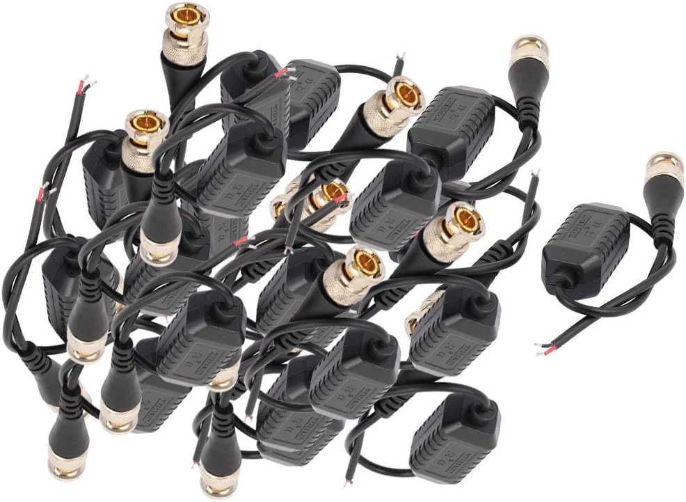 ۱۰ جفت فرستنده و گیرنده بالون ویدئویی HD آداپتور BNC نر انتقال UTP