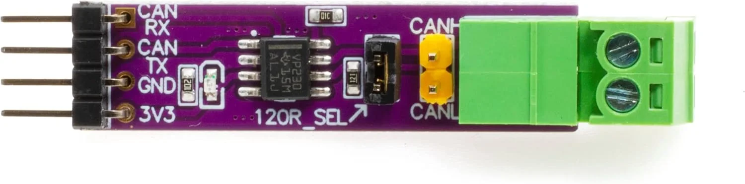 ماژول ارتباطی برد CAN مدل SN65HVD230، فرستنده و گیرنده تک کاناله CAN Bus، دارای نشانگر قدرت