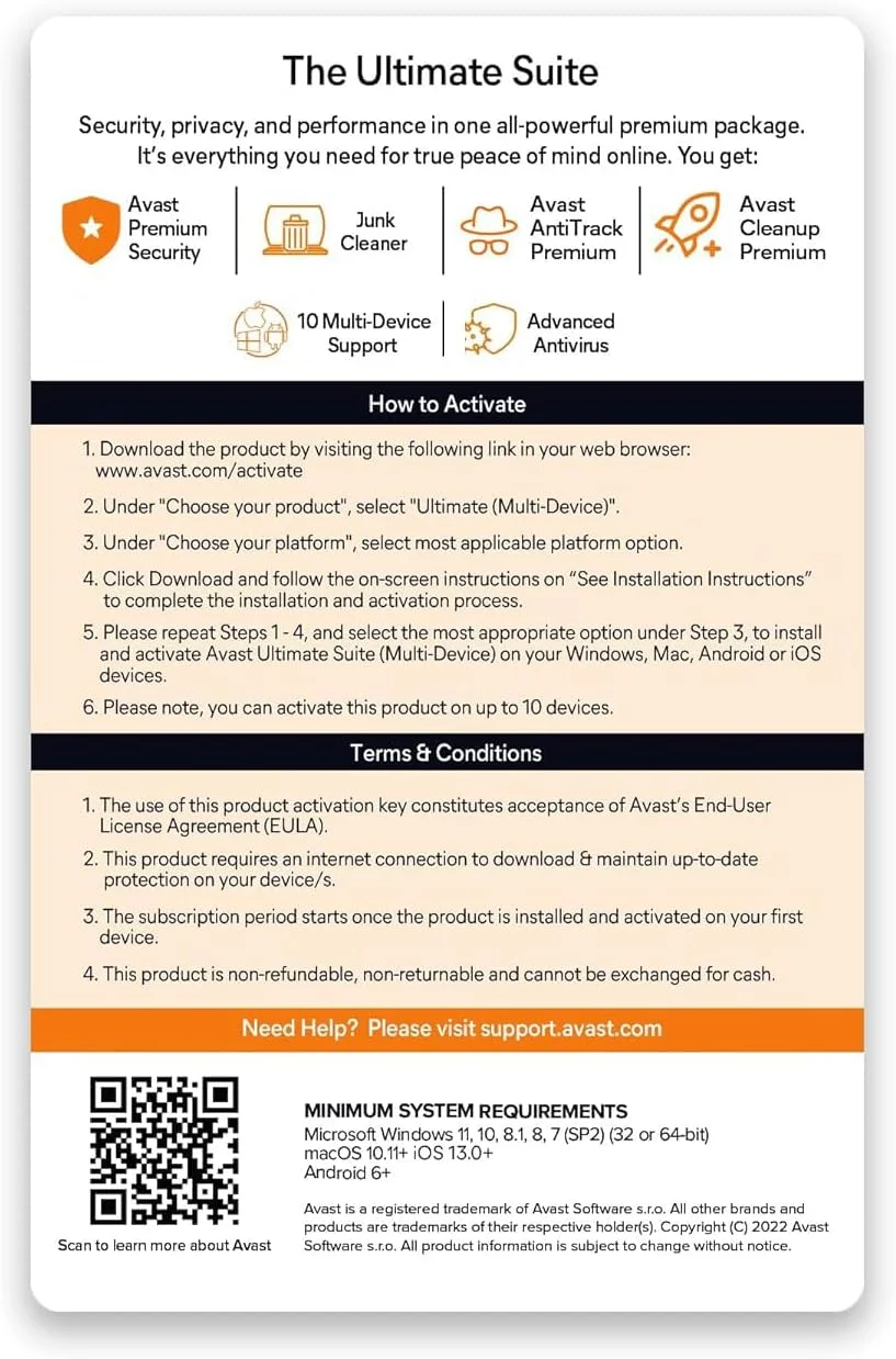 مجموعه کامل آواست برای دستگاه های مختلف (رایانه شخصی، مک، اندروید و iOS) (10 دستگاه | 2 سال) (مجموعه امنیتی کامل پریمیوم) (تحویل از طریق ایمیل در 24 ساعت - بدون CD) مجموعه کامل آواست برای دستگاه های مختلف (رایانه شخصی، مک، اندروید و iOS) (10 دستگاه | 2 سال) (مجموعه امنیتی کامل پریمیوم) (تحویل از طریق ایمیل در 24 ساعت - بدون CD)