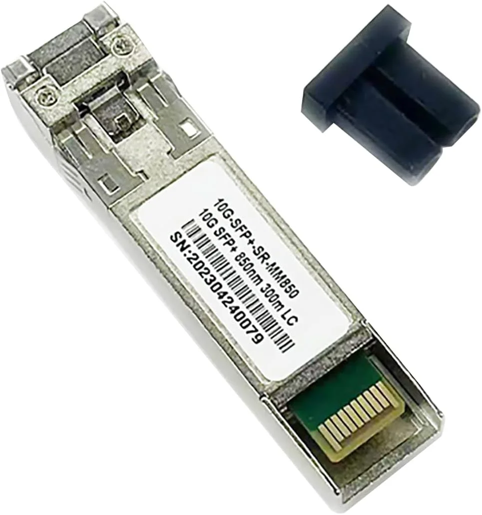 ماژول SFP با کانکتور LC مدل TECKEEN 300M، فرستنده و گیرنده SFP+ مدل 10GBase-SR، ماژول SFP LC، طول موج 850 نانومتر، ماژول فرستنده و گیرنده SFP با برد 300M