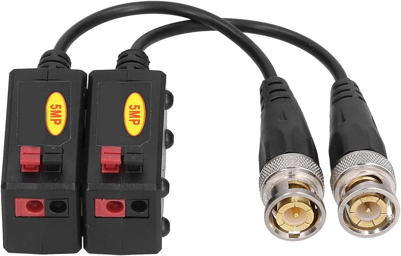 آداپتور بالون ویدئویی دو عددی، فرستنده و گیرنده UTP تک پورت HD اترنت روی کواکسیال برای سیستم نظارت انتقال ویدئو، پشتیبانی از NTSC، PAL، SECAM