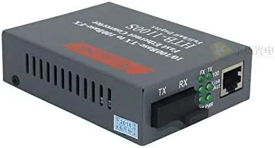 محصولات شبکه فرستنده و گیرنده فیبر نوری LOCZEK مدل Htb-1100s-25km دو هسته ای 100M تک حالته دو فیبر مبدل الکترونوری