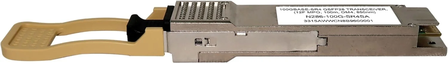 ماژول فرستنده و گیرنده QSFP28 سری Tripp Lite Eaton مدل QSFP-100G-SR4 سازگار با Arista، فیبر چند حالته MTP/MPO، 100 گیگابیت بر ثانیه، 850 نانومتر، طول 100 متر (N286-100G-SR4SA)