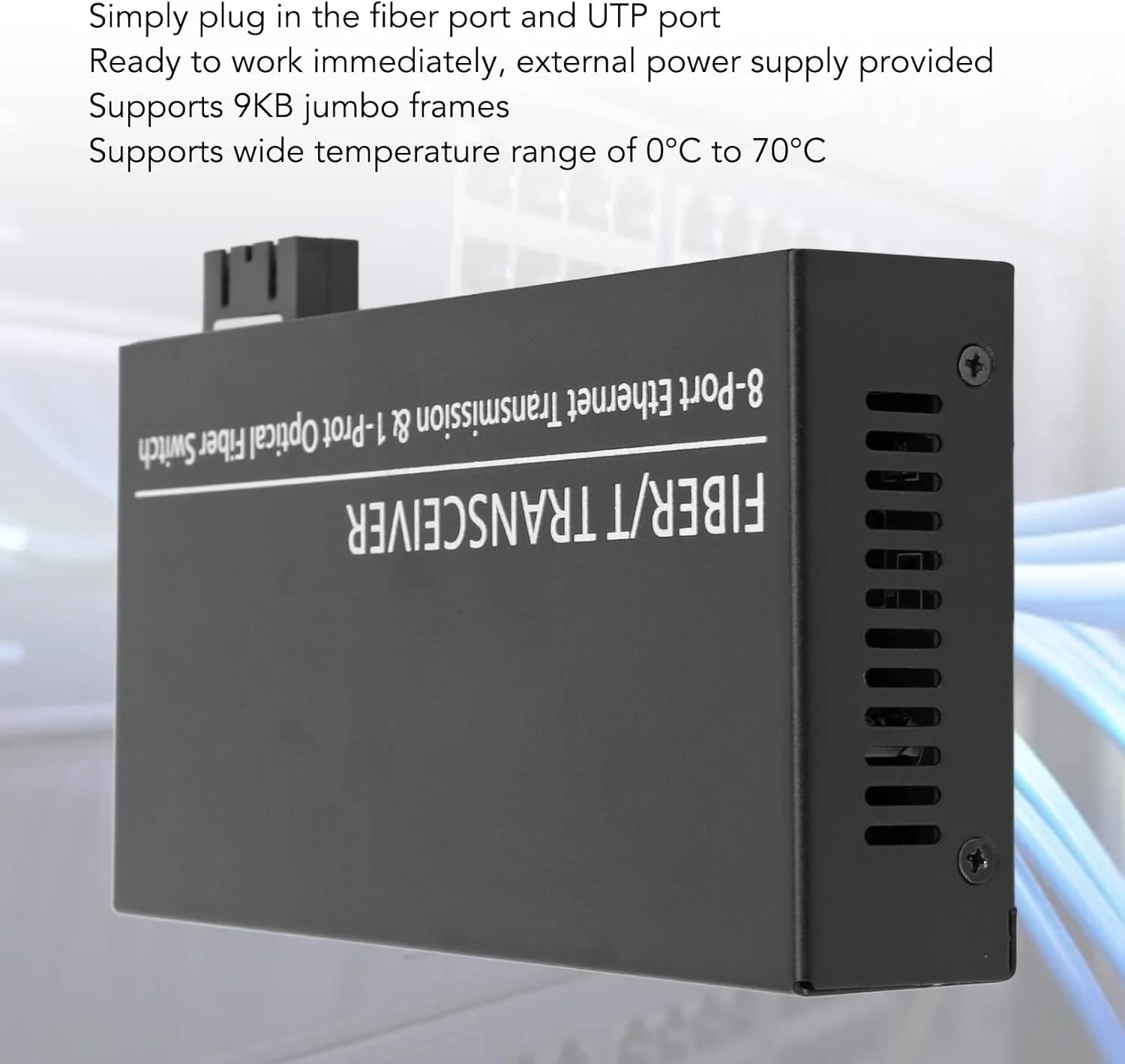 فرستنده و گیرنده فیبر نوری Tx1310nm، مبدل رسانه فیبر تک حالته، پشتیبانی از فریم بزرگ 9 کیلوبایتی، مبدل فیبر به اترنت 10/100/1000 مگابیت بر ثانیه، پورت RJ45، گسترش تا 25 کیلومتر