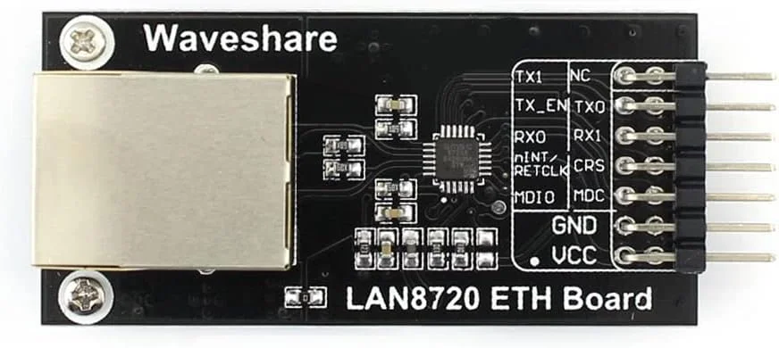برد اترنت LAN8720 با عملکرد بالا Waveshare، فرستنده و گیرنده لایه فیزیکی اترنت 10/100 (PHY)، کیت ماژول وب سرور تعبیه شده 3.3 ولت