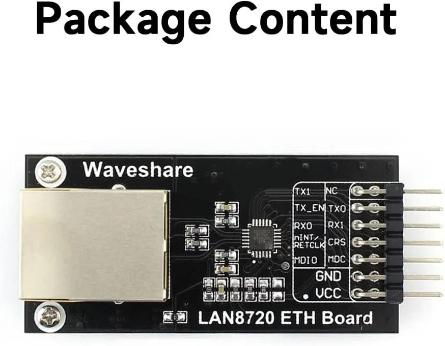 برد اترنت LAN8720 با عملکرد بالا Waveshare، فرستنده و گیرنده لایه فیزیکی اترنت 10/100 (PHY)، کیت ماژول وب سرور تعبیه شده 3.3 ولت