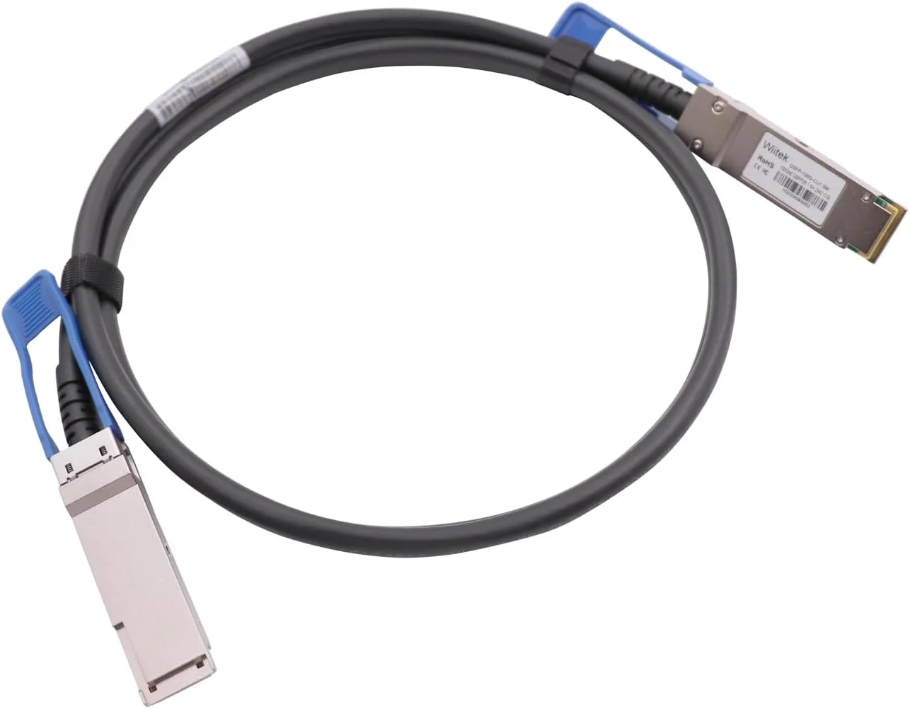 کابل مسی غیرفعال Twinax وییتک 100GbE QSFP28 DAC، 1.5 متری 100GBASE-CR QSFP28 به QSFP28، سازگار با سوئیچ‌های سیسکو QSFP-100G-CU1.5M، یوبیکویتی، میکروتیک، نت‌گیر، سوپرمیکرو و متن‌باز
