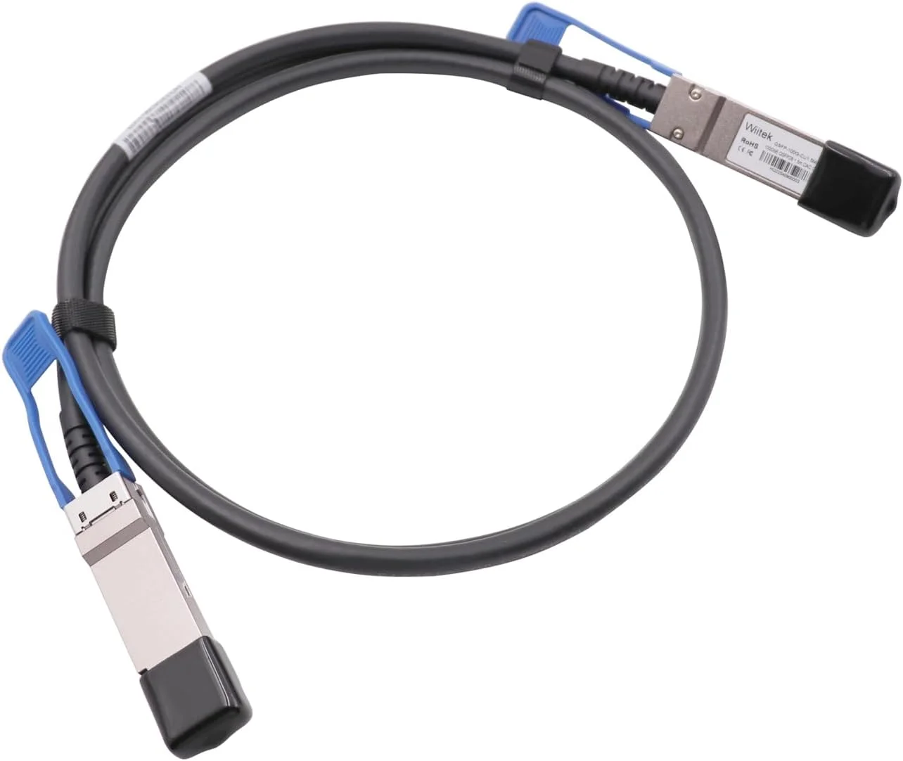 کابل مسی غیرفعال Twinax وییتک 100GbE QSFP28 DAC، 1.5 متری 100GBASE-CR QSFP28 به QSFP28، سازگار با سوئیچ‌های سیسکو QSFP-100G-CU1.5M، یوبیکویتی، میکروتیک، نت‌گیر، سوپرمیکرو و متن‌باز