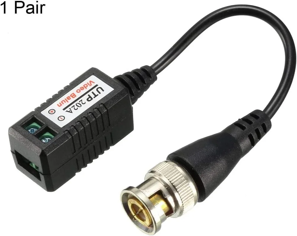 فرستنده و گیرنده ویدئو بالون XYWHPGV با کانکتور BNC و کابل CAT5 UTP، تک کاناله پسیو UTP-202A، یک جفت (9bb33 9aeae 3edd2 df25e 9e732 37e42)