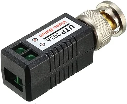فرستنده و گیرنده ویدئو بالون XYWHPGV دوربین مداربسته اتصال دهنده BNC پسیو CAT5 UTP تک کانال پسیو UTP-202A، 6 عدد (7f6fc 50662 1e818 8003a 3710a 8a5a0