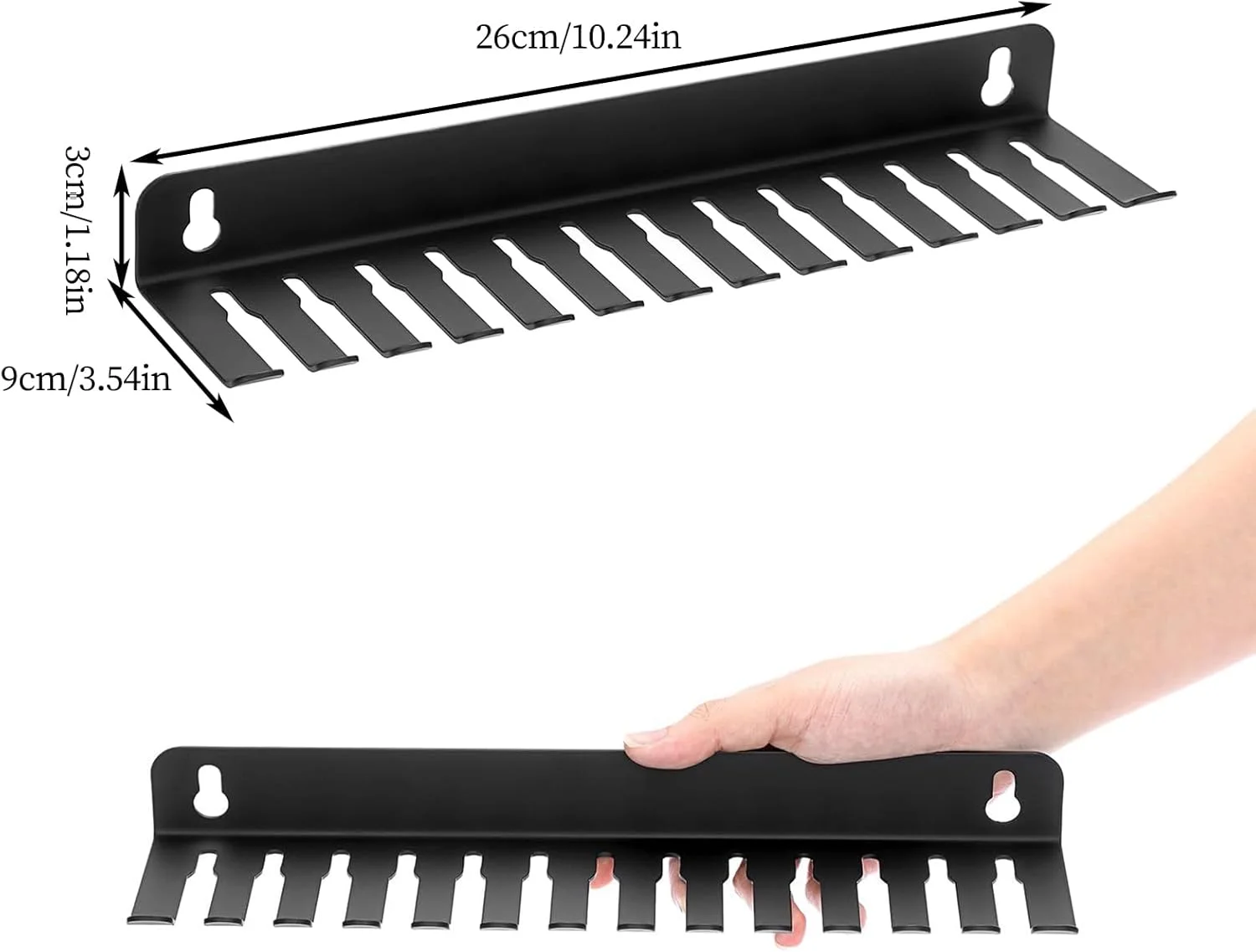 نگهدارنده کابل - رک 13 اسلاته فولادی سازمان دهنده کابل، نصب دیواری، مسیرهای کابل صرفه جویی در فضا برای کارگاه ها، استودیوها، اتاق های سرور، میز کار و کامپیوتر نگهدارنده کابل - رک 13 اسلاته فولادی سازمان دهنده کابل، نصب دیواری، مسیرهای کابل صرفه جویی در فضا برای کارگاه ها، استودیوها، اتاق های سرور، میز کار و کامپیوتر