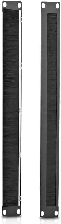 پنل برس دار 1U / مدیریت کابل (2 عدد در 1 بسته) مدیریت کابل نواری رک مونت 19 اینچی برای کابینت رک سرور شبکه