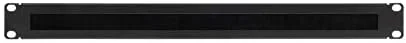 پنل مدیریت کابل رک Navepoint 1U با شیار برس مرتب برای ورود کابل برای رک یا کابینت 19 اینچی، مشکی