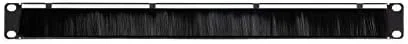 پنل مدیریت کابل رک Navepoint 1U با شیار برس مرتب برای ورود کابل برای رک یا کابینت 19 اینچی، مشکی