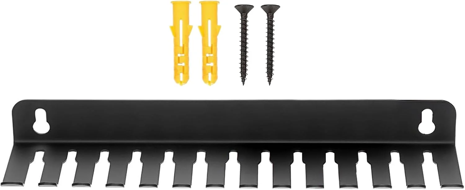 نگهدارنده کابل | رک 13 اسلاته فولادی سازمان دهنده کابل دیتا برای دیوار | نصب آسان برای مدیریت کابل در اتاق سرور، میز کار، خانه، استودیو، کارگاه، کامپیوتر