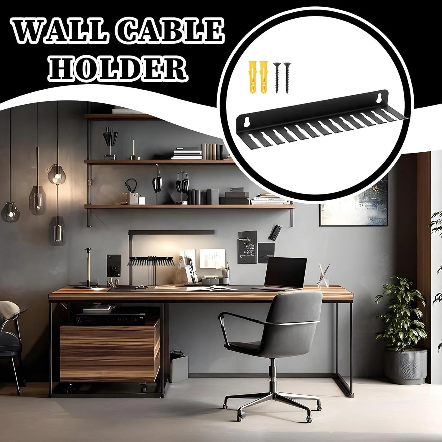 نگهدارنده کابل | رک 13 اسلاته فولادی سازمان دهنده کابل دیتا برای دیوار | نصب آسان برای مدیریت کابل در اتاق سرور، میز کار، خانه، استودیو، کارگاه، کامپیوتر