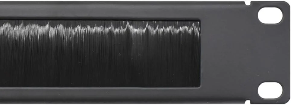 پنل برس دار 1U بسته 2 عددی، مدیریت کابل نواری رک مونت 19 اینچی برای ورود کابل به رک سرور شبکه