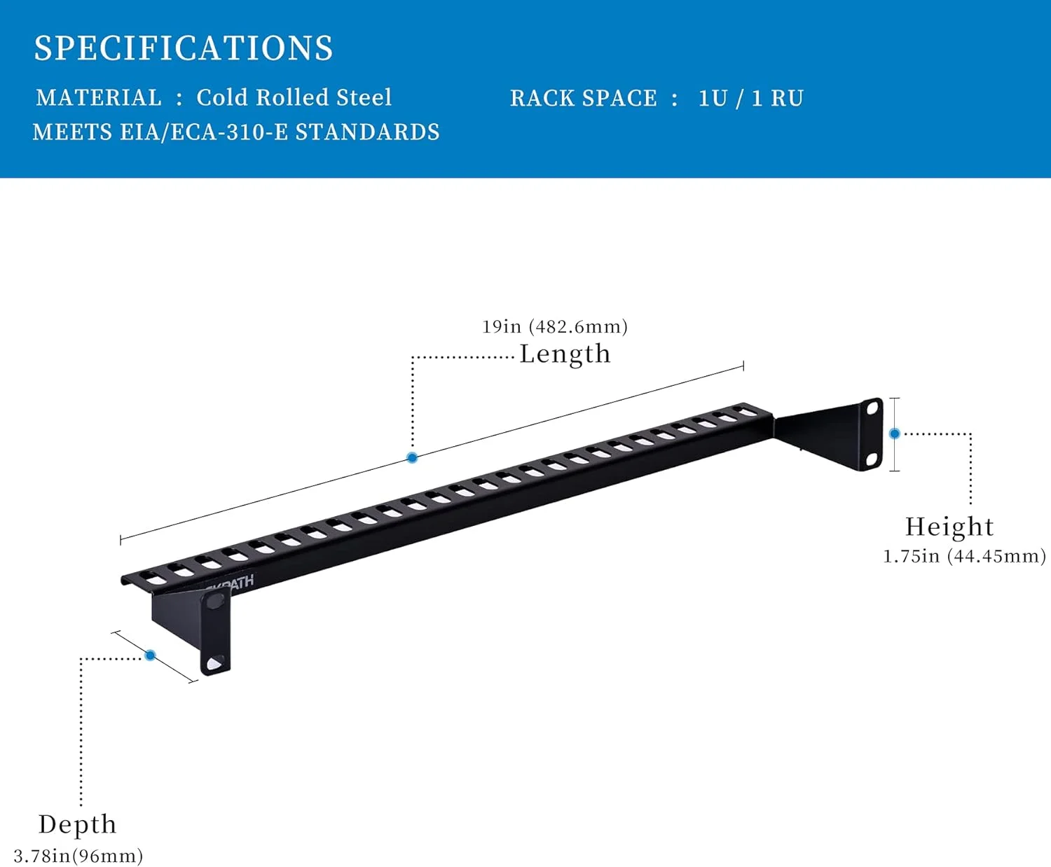 نگهدارنده مدیریت کابل رک سرور 1U 19 اینچی