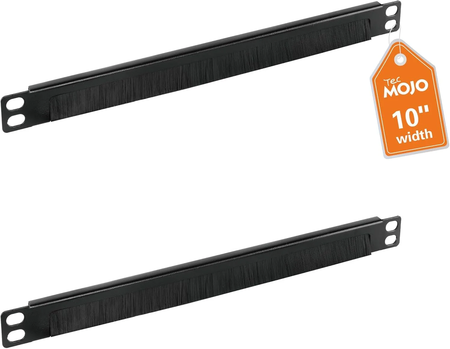 پنل مدیریت کابل برس دار Tecmojo 0.5U برای رک سرور 10 اینچی، سازمان دهنده کابل نصب شده در رک برای کابینت شبکه، مشکی (بسته 2 عددی)