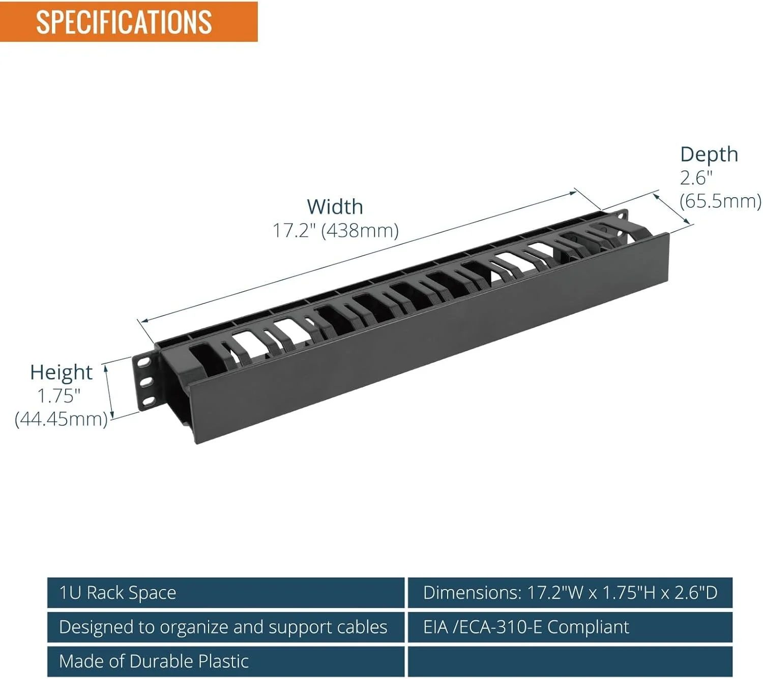 پنل مدیریت کابل افقی 1U پلاستیکی Tecmojo با پوشش - سازمان دهنده کابل رک سرور 19 اینچی با 12 شکاف انگشتی بزرگ (بسته 2 عددی) پنل مدیریت کابل افقی 1U پلاستیکی Tecmojo با پوشش - سازمان دهنده کابل رک سرور 19 اینچی با 12 شکاف انگشتی بزرگ (بسته 2 عددی)