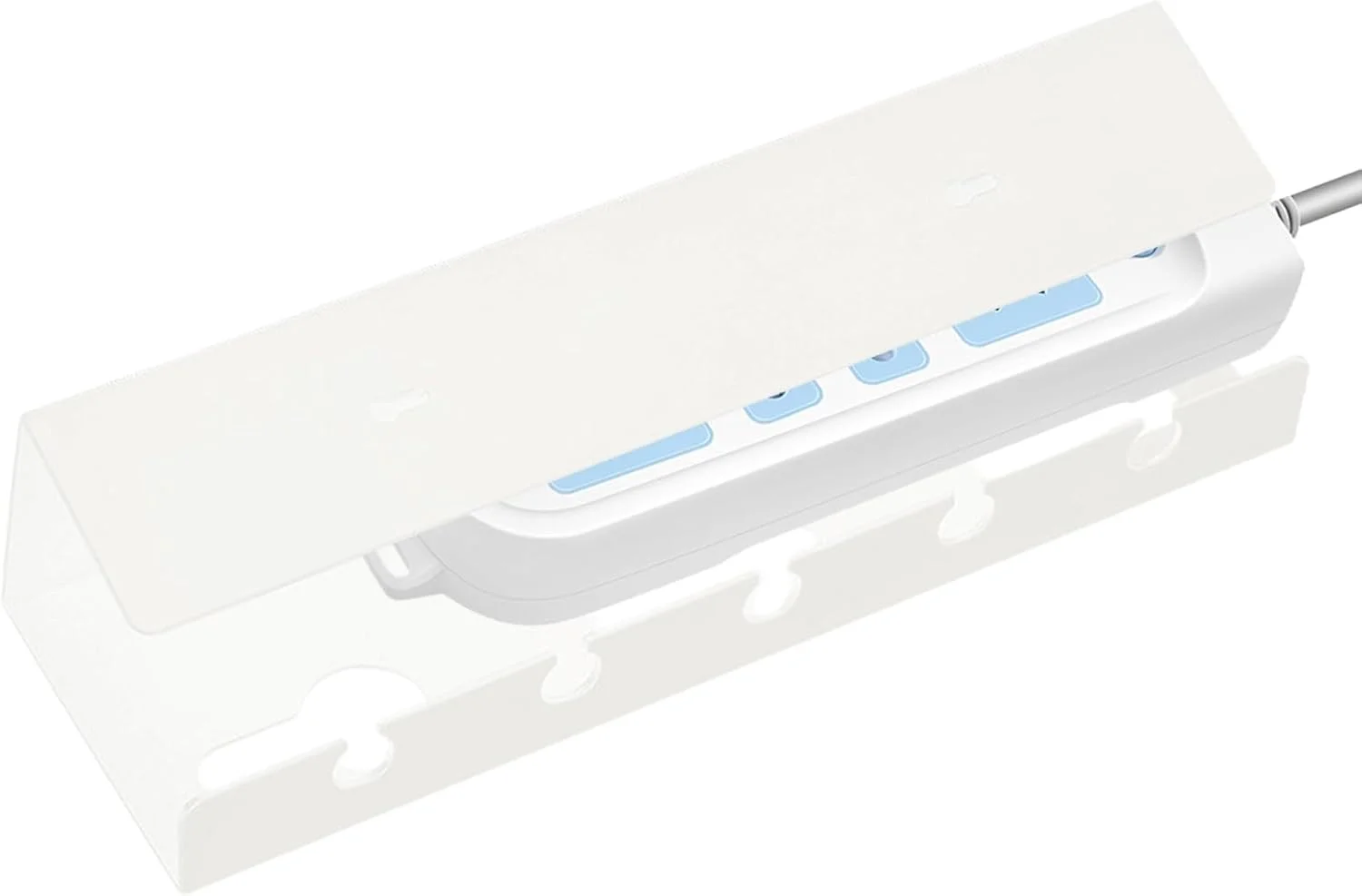 سینی مدیریت کابل زیر میز | استند نظم دهنده چندراهی برق - قفسه کابل مخفی چسبی بدون نیاز به دریل برای میز کار کامپیوتر و میز ایستاده