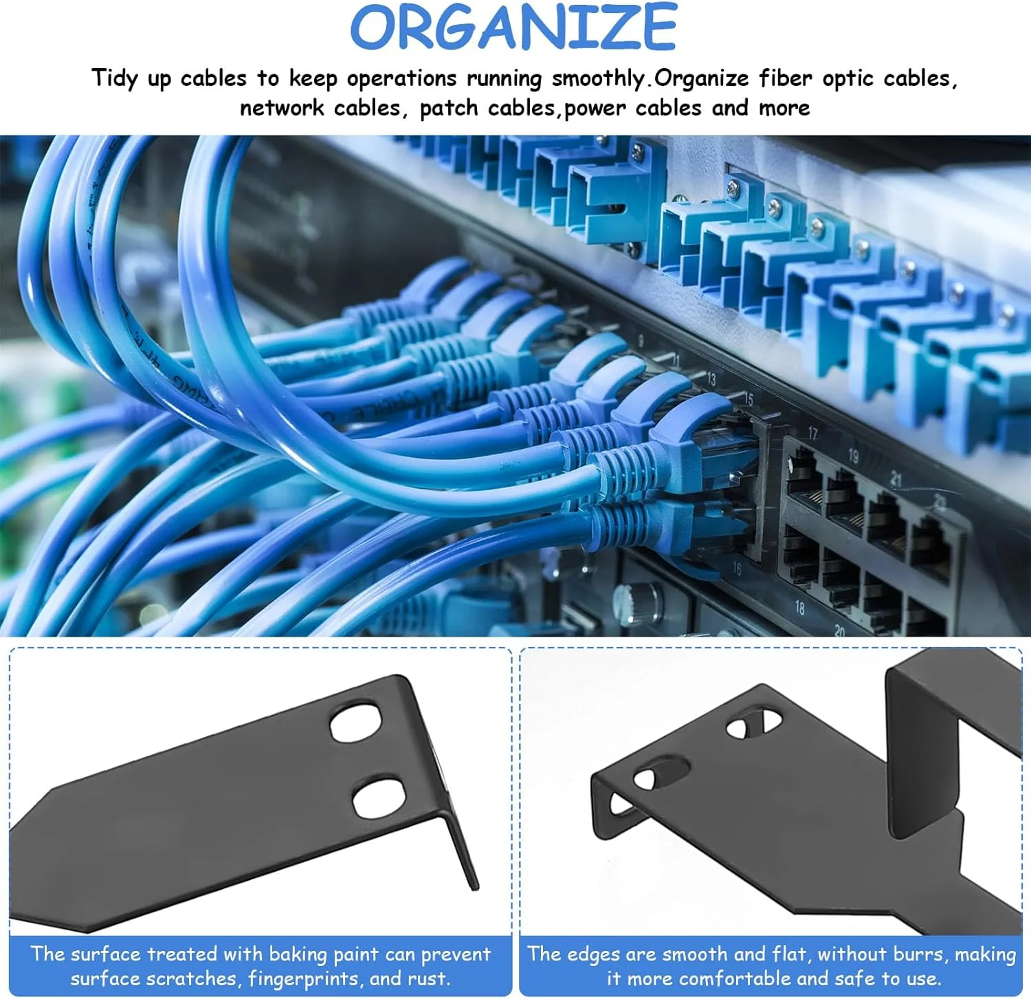 مجموعه 6 عددی بست مدیریت کابل عمودی، رک سرور، رک شبکه، مرتب کننده کابل، لوازم جانبی رک سرور - 100 x 44 x 44 میلی متر، همراه با پیچ و مهره (100 x 44 x 44 میلی متر) مجموعه 6 عددی بست مدیریت کابل عمودی، رک سرور، رک شبکه، مرتب کننده کابل، لوازم جانبی رک سرور - 100 x 44 x 44 میلی متر، همراه با پیچ و مهره (100 x 44 x 44 میلی متر)