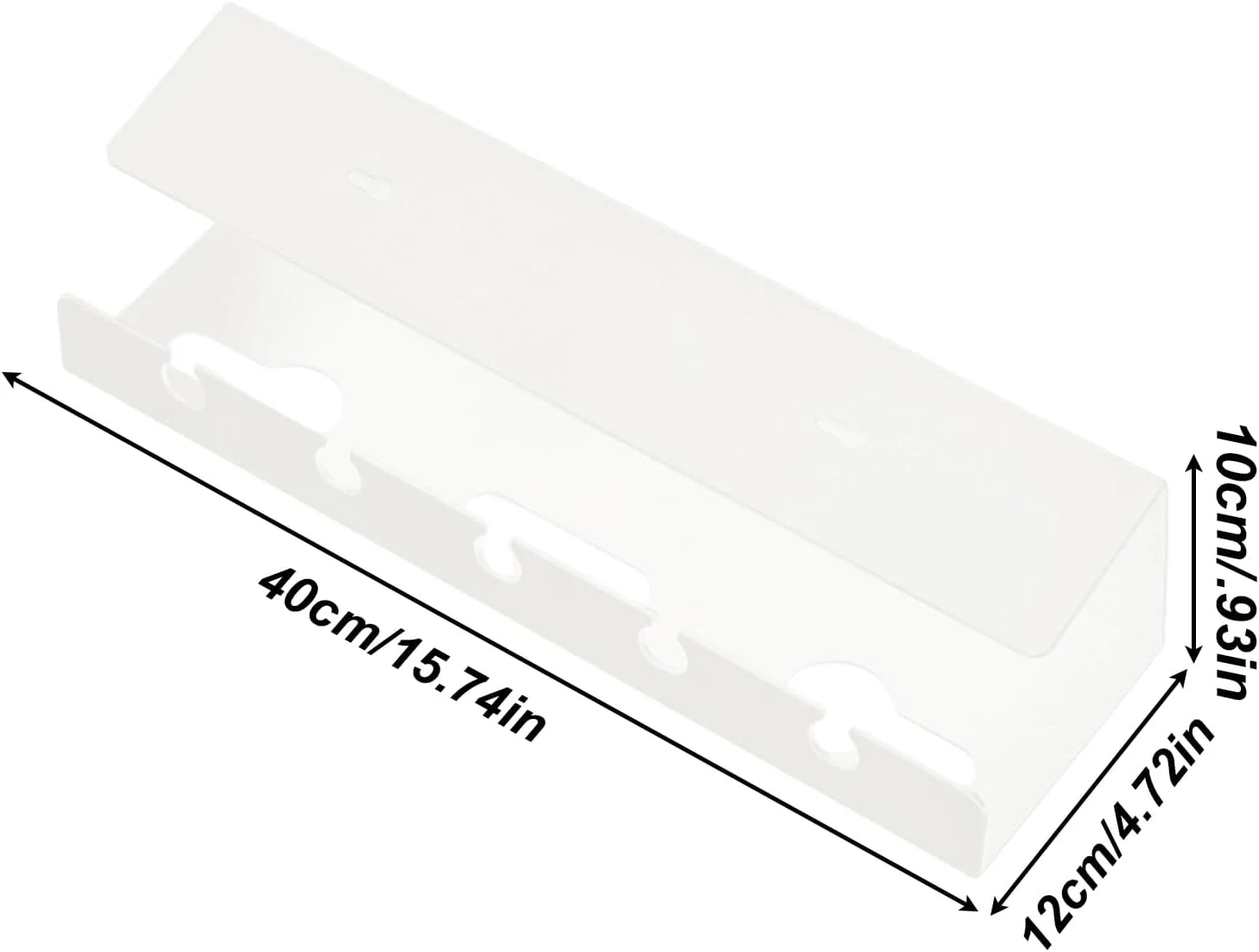 سینی مدیریت کابل زیر میز | استند نظم دهنده چندراهی برق - قفسه کابل مخفی چسبی بدون نیاز به دریل برای میز کار کامپیوتر و میز ایستاده سینی مدیریت کابل زیر میز | استند نظم دهنده چندراهی برق - قفسه کابل مخفی چسبی بدون نیاز به دریل برای میز کار کامپیوتر و میز ایستاده