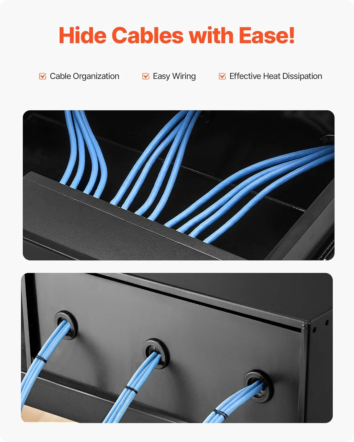 کشو رک مونت 4U VEVOR، جعبه کابینت سرور قفل‌دار، کشو کشویی با قفل و سوراخ‌های مدیریت کابل، برای رک یا محفظه کابینت AV سرور تجهیزات شبکه 19 اینچی، حداکثر تحمل وزن 50 پوند