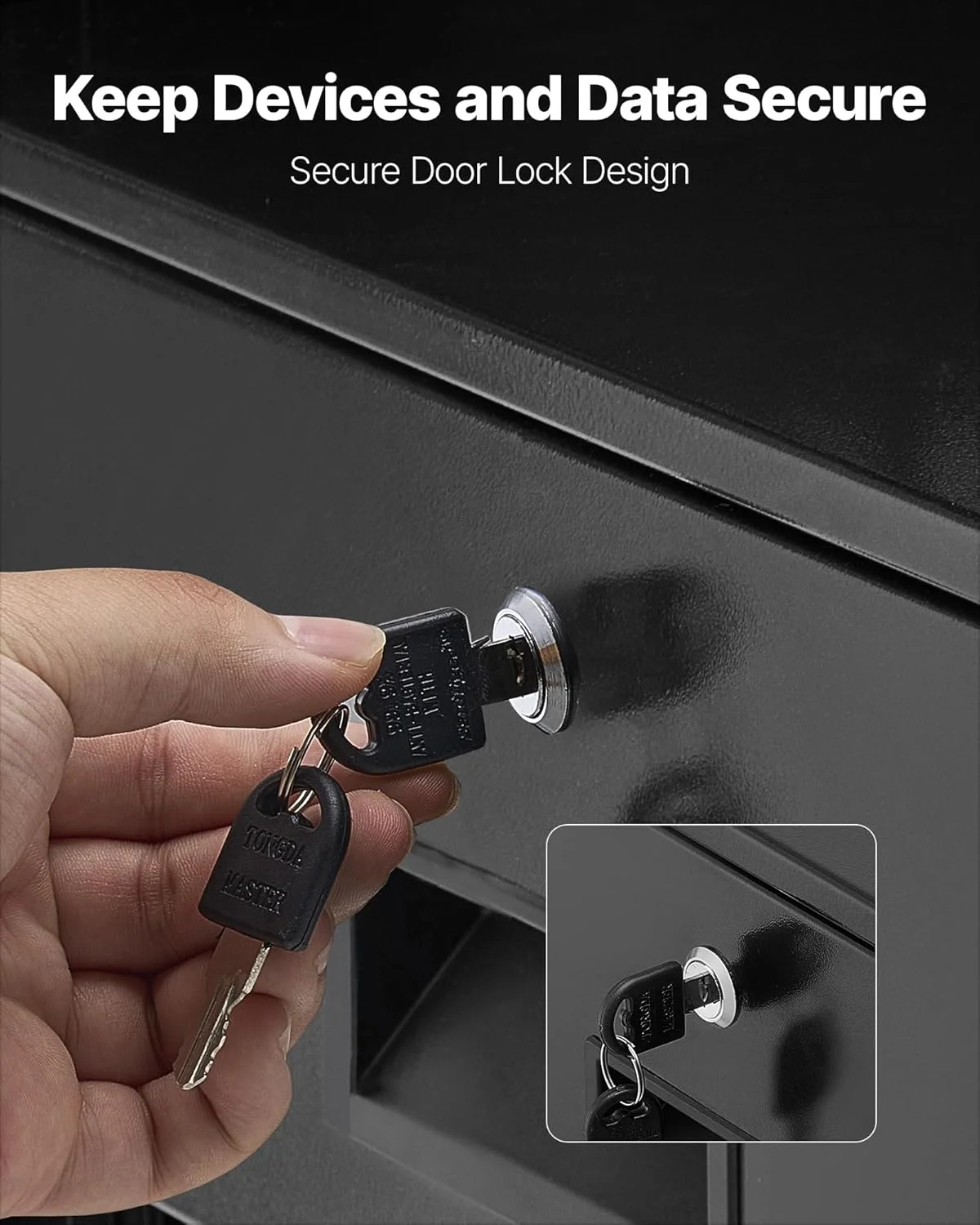 کشو رک مونت 4U VEVOR، جعبه کابینت سرور قفل‌دار، کشو کشویی با قفل و سوراخ‌های مدیریت کابل، برای رک یا محفظه کابینت AV سرور تجهیزات شبکه 19 اینچی، حداکثر تحمل وزن 50 پوند