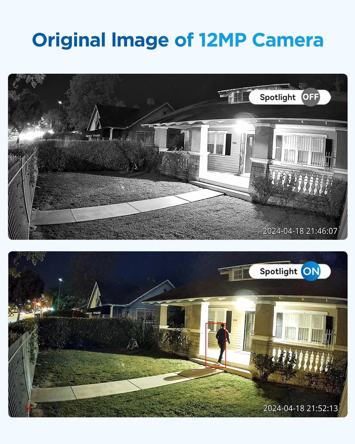 دوربین امنیتی بولت تحت شبکه 4COVR 6K PoE، دوربین سیمی 12 مگاپیکسلی UltraHD با نور دوگانه دید در شب تمام رنگی، ارتباط صوتی دو طرفه، تشخیص هوشمند انسان/وسیله نقلیه، پشتیبانی از کارت حافظه microSD تا 256 گیگابایت، مدل LY37YXAMA