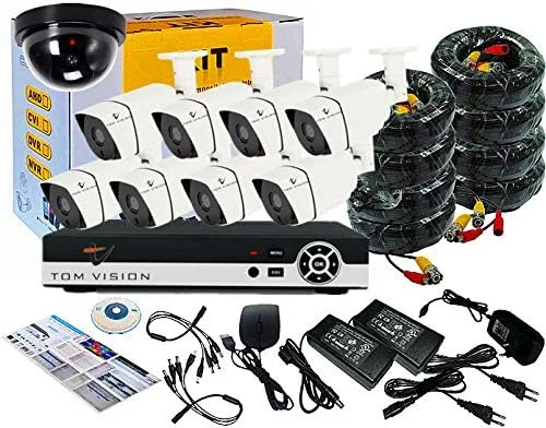کیت دوربین مداربسته 8 کانال AHD 1080P/2.0MP با دوربین 1920X1080، کیت 8 کانال با سیستم ضبط امنیتی DVR هیبریدی 5 در 1 1080N و 8 عدد دوربین گلوله ای فلزی بیرونی با سنسور سونی، سیستم هشدار و امنیت خانگی P2P Clouds کیت دوربین مداربسته 8 کانال AHD 1080P/2.0MP با دوربین 1920X1080، کیت 8 کانال با سیستم ضبط امنیتی DVR هیبریدی 5 در 1 1080N و 8 عدد دوربین گلوله ای فلزی بیرونی با سنسور سونی، سیستم هشدار و امنیت خانگی P2P Clouds