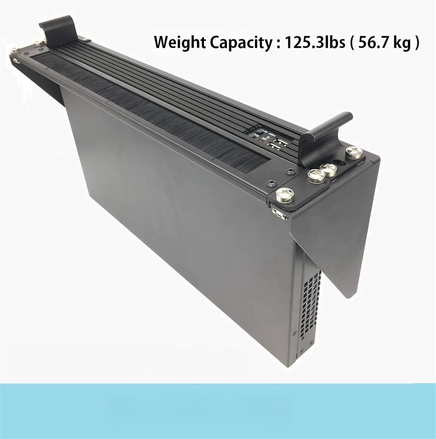 مدیریت کابل برس دار 1U فروشگاه سفید، پنل مدیریت کابل ضد گرد و غبار قابل نصب در رک، مدیریت کابل افقی برس دار برای رک های سرور، ساختار فلزی و نایلونی، مونتاژ آسان